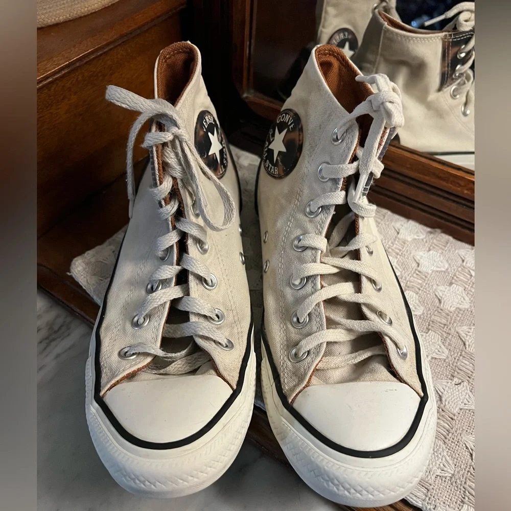 CONVERSE All Star Chuck Taylor High Top Casual Sneakers Tortoise Shell Women's 8
